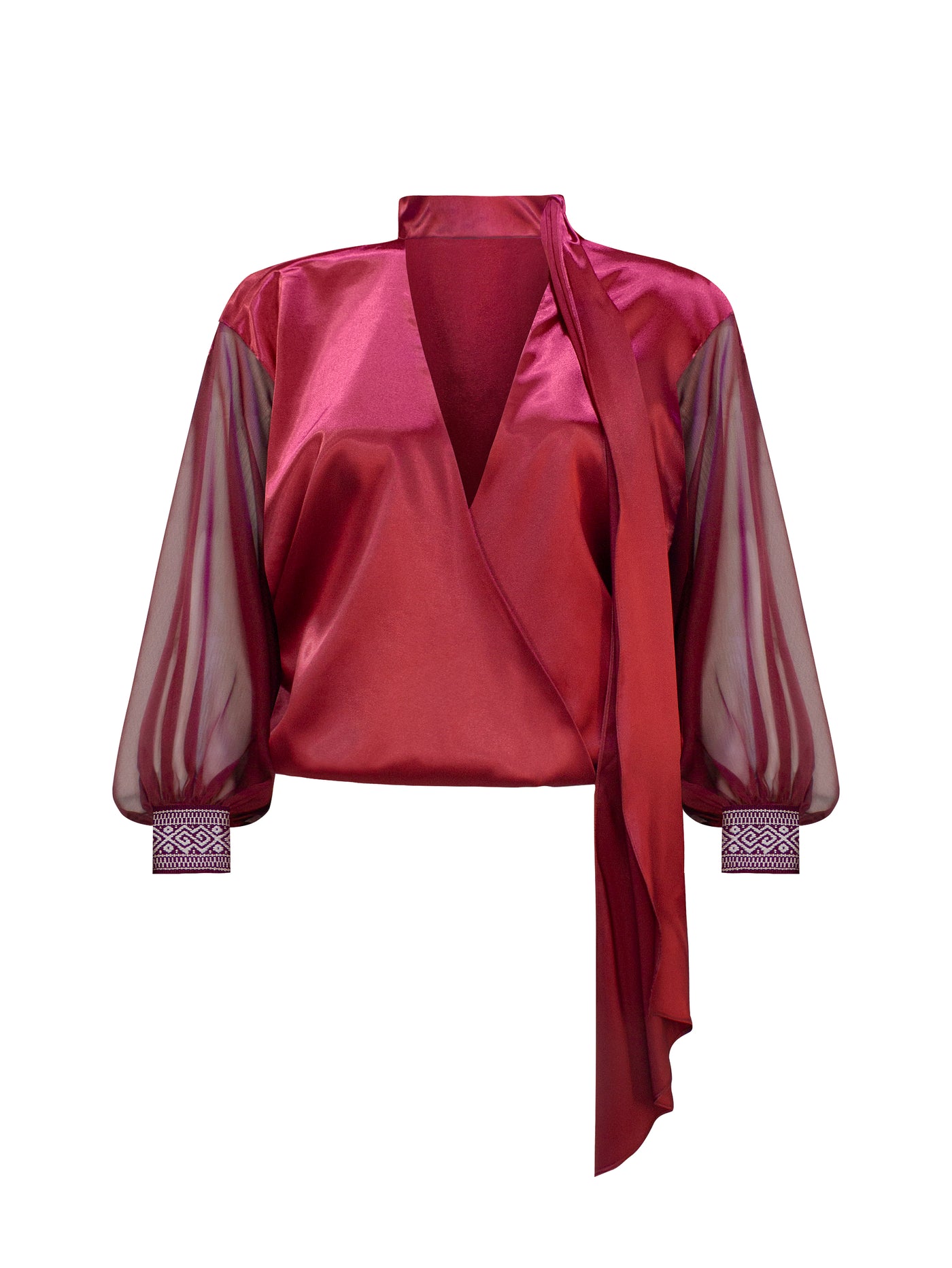 Chiffon Blouse Wine Breeze