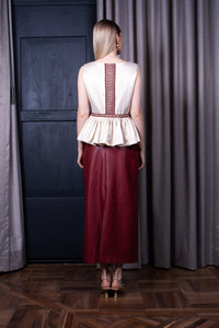 Satin-Top mit heiligem Rücken