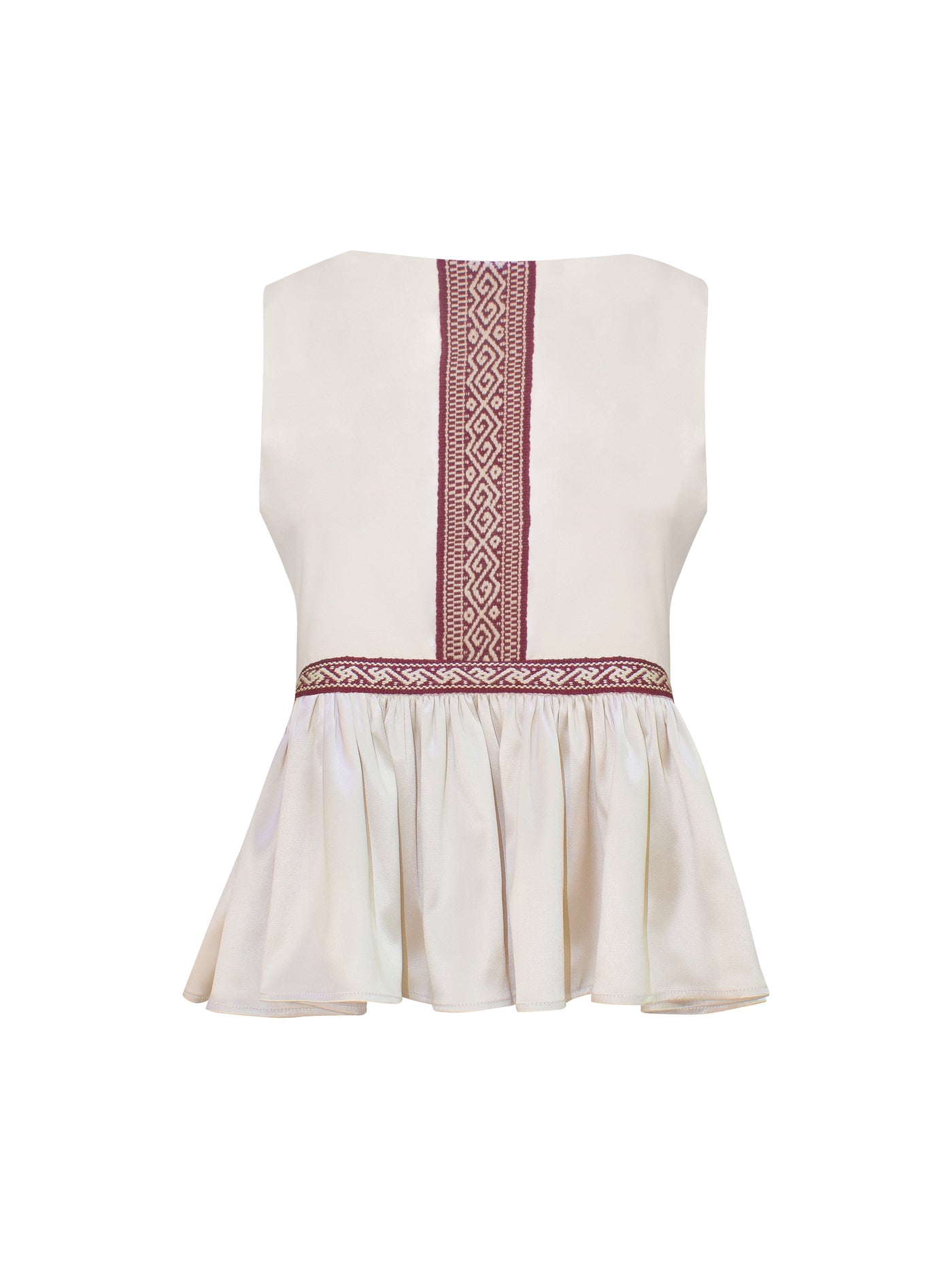 Satin-Top mit heiligem Rücken