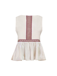 Satin-Top mit heiligem Rücken