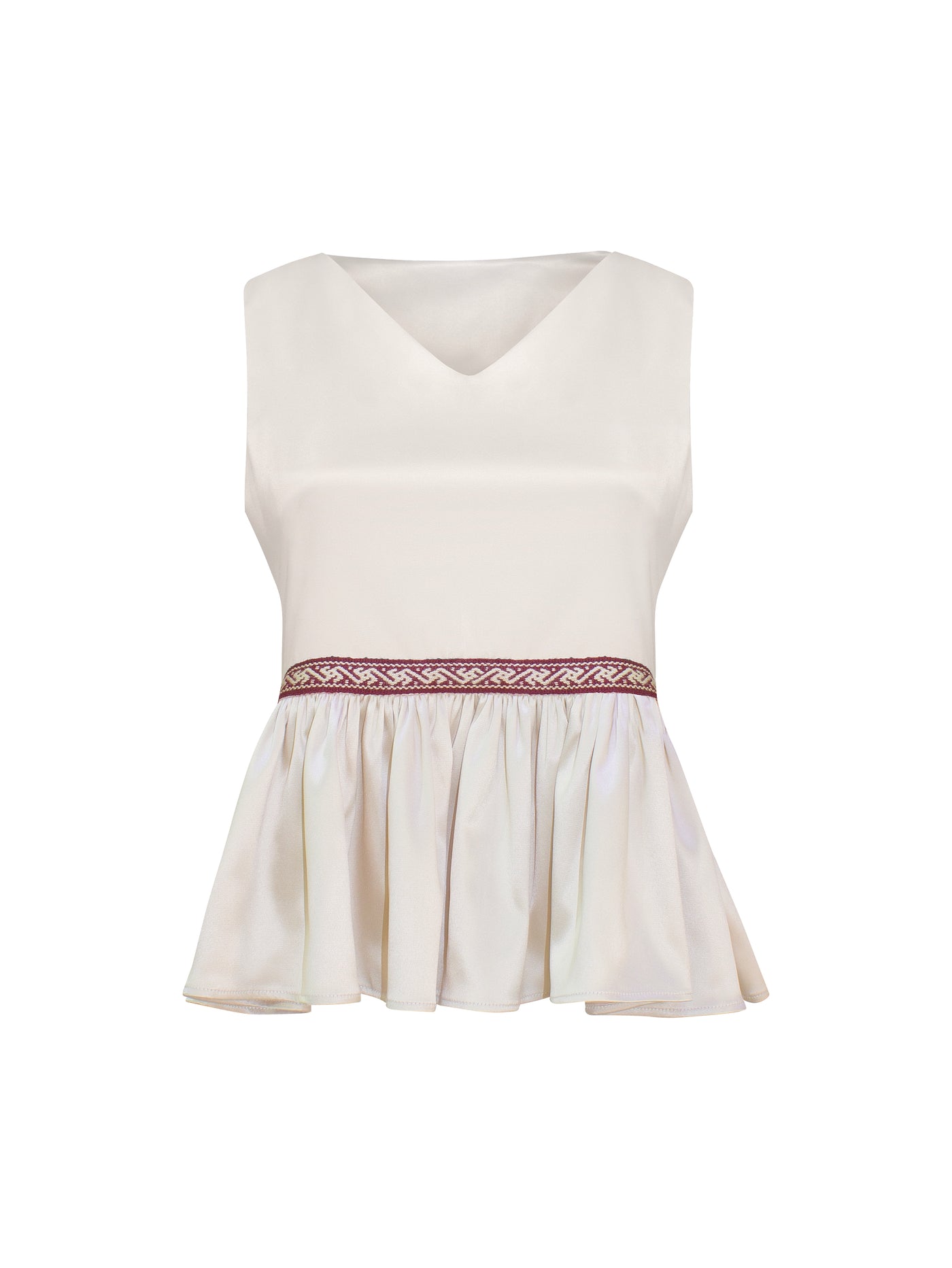 Satin-Top mit heiligem Rücken