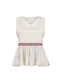 Satin-Top mit heiligem Rücken
