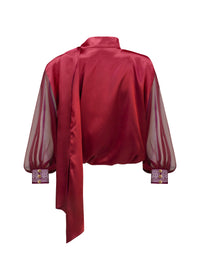 Chiffon Blouse Wine Breeze
