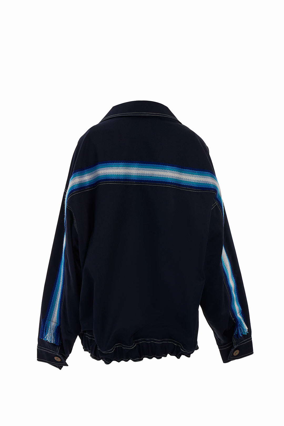 Chaqueta Oversize Elipse · detalle artesanal